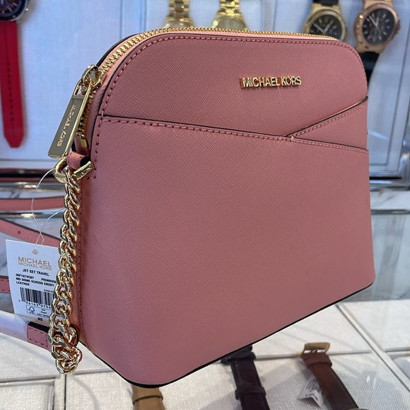 MICHAEL KORS 
Jet Set Travel Medium Dome Crossbody Bag XCROSS XBODY
Primrose
NWT - Picture 2 of 16